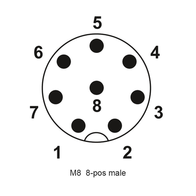 M8 des Mann8pins Berg-Verbindungsstück Platten-Berg-Lötmittel-wasserdichtes lötendes Sockel-IP67