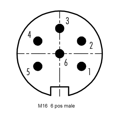Schrauben-Versammlung abgeschirmtes Verbindungsstück RIGOAL PA66 M16 männliche gerade Verbindungsstück-6P