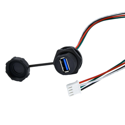 USB3.0 Verbindungsstück PA66 des Adapter-M12 wasserdichter PVC-Mann zum weiblichen Epoxidharz
